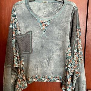 Floral Patchwork Long Sleeve Top